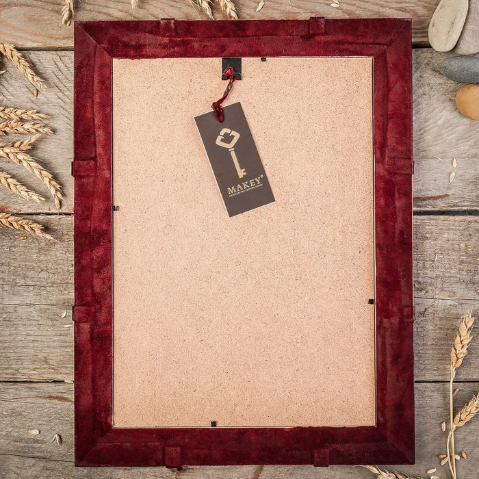 Фоторамка большая натуральная кожа "Узоры" для фото 21х30