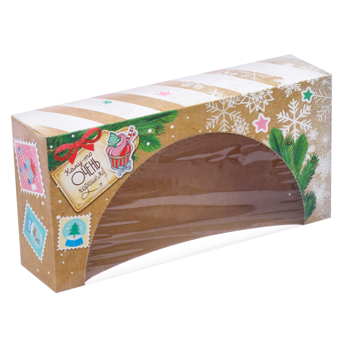 Коробочка для пончиков «Кому‒то очень хорошему», 10 х 20 х 5 см