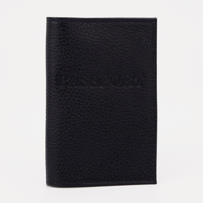 Обложка для паспорта, загран, флотер, цвет чёрный