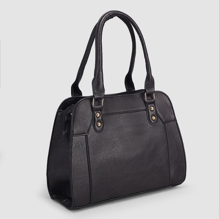 Сумка женская, отдел с перегородкой на молнии, наружный карман, цвет чёрный