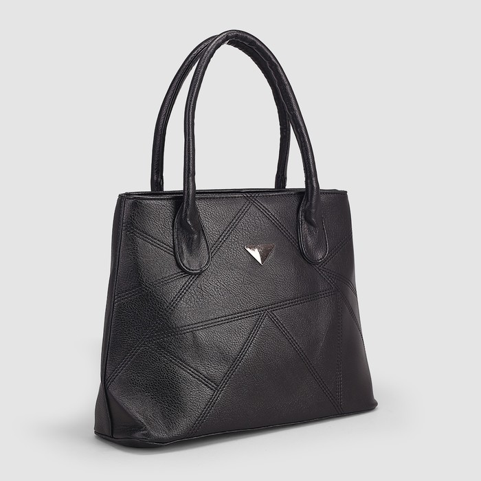 Сумка женская, отдел с перегородкой на молнии, наружный карман, цвет чёрный