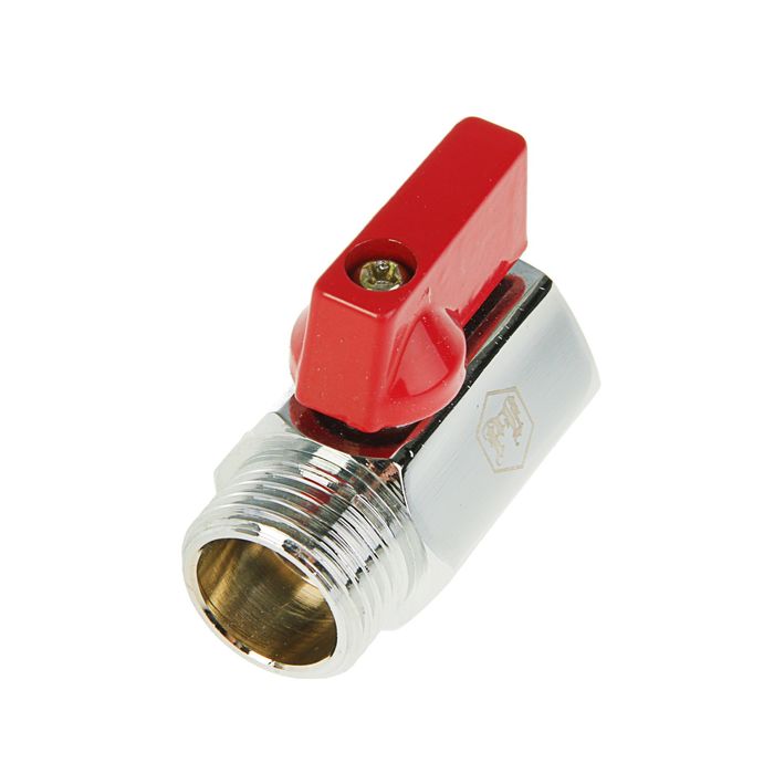 Кран шаровой ProFactor MINI, 1/2" внутренняя/наружная, хромированный