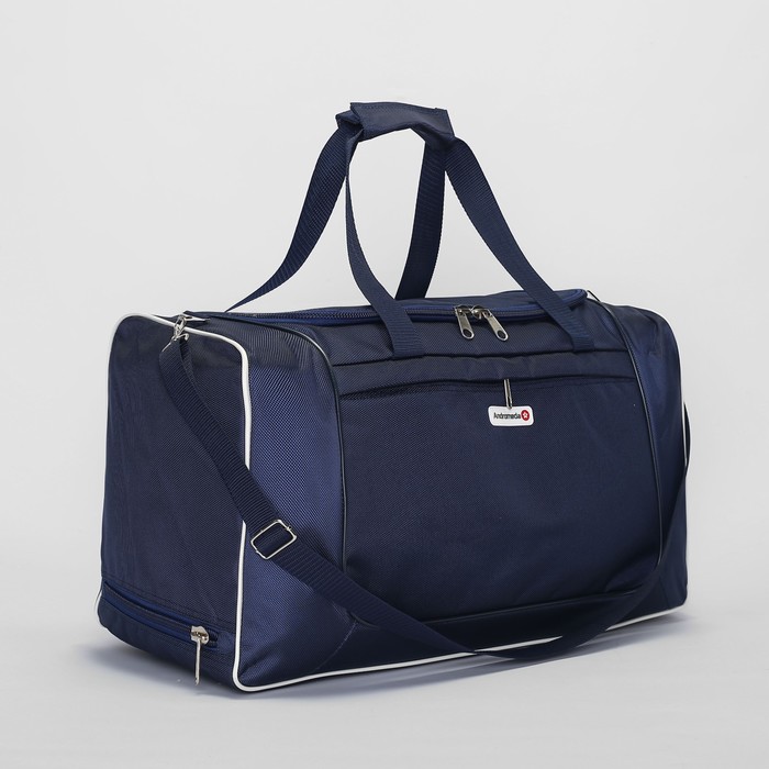 Сумка дорожная, отдел на молнии, 2 наружных кармана, регулируемый ремень, цвет синий