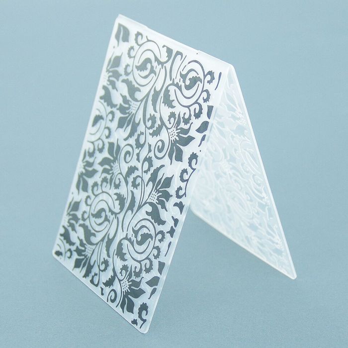 Трафарет для эмбосирования пластик "Растительный орнамент" 29,5х10,5 см