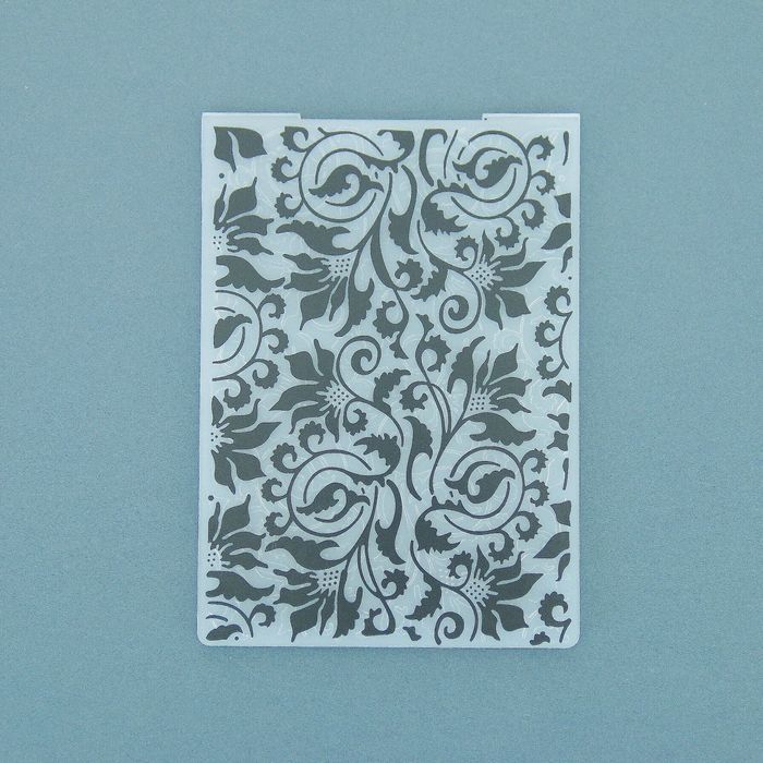 Трафарет для эмбосирования пластик "Растительный орнамент" 29,5х10,5 см
