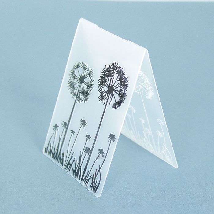 Трафарет для эмбосирования пластик "Одуванчики" 29,5х10,5 см