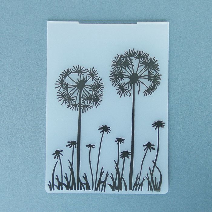 Трафарет для эмбосирования пластик "Одуванчики" 29,5х10,5 см