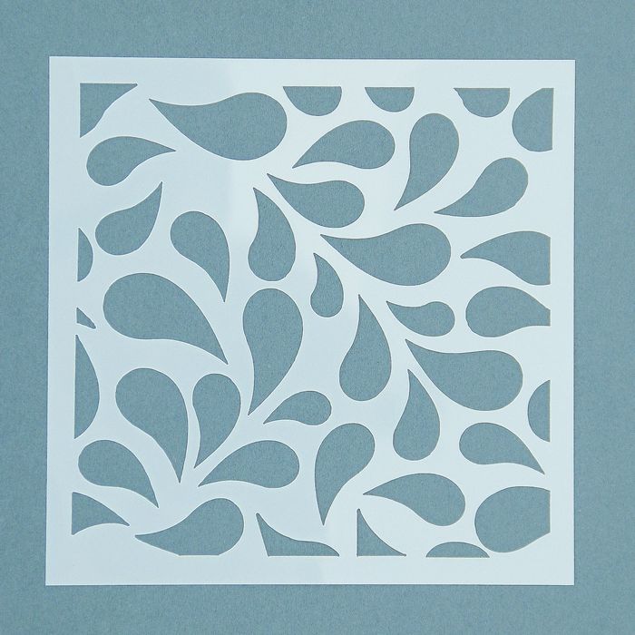 Трафарет фоновый пластик "Растительный" 13х13 см