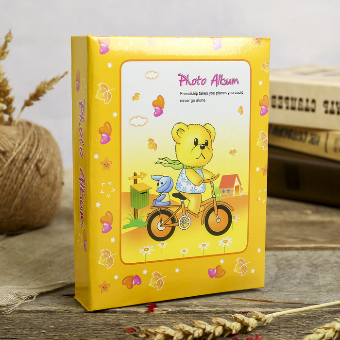 Фотоальбом на 36 фото 10х15 см "Игривый медвежонок" МИКС 16,2х12,4х3 см