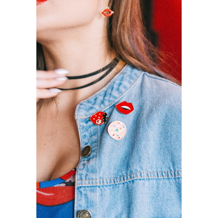 Набор значков "Сладости", разноцветный в золоте