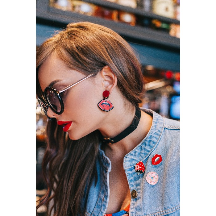 Набор значков "Сладости", разноцветный в золоте