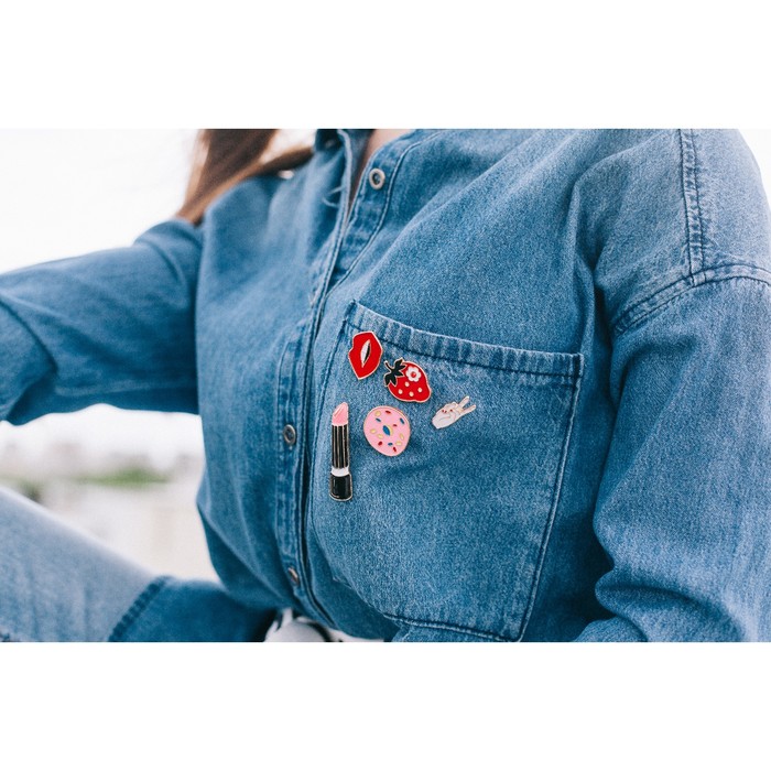 Набор значков "Сладости", разноцветный в золоте