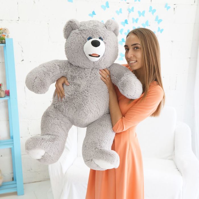 Мягкая игрушка "Мишка Патрик", цвет серый, 85 см