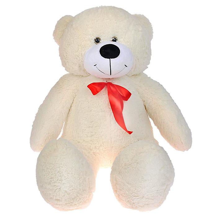 Мягкая игрушка "Мишка Федор", цвет молочный, 105 см, МИКС