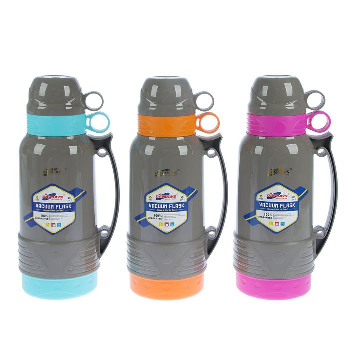 Термос 1800 мл «Фэнтэзи», с ручкой, 2 кружки, микс, 15х30 см