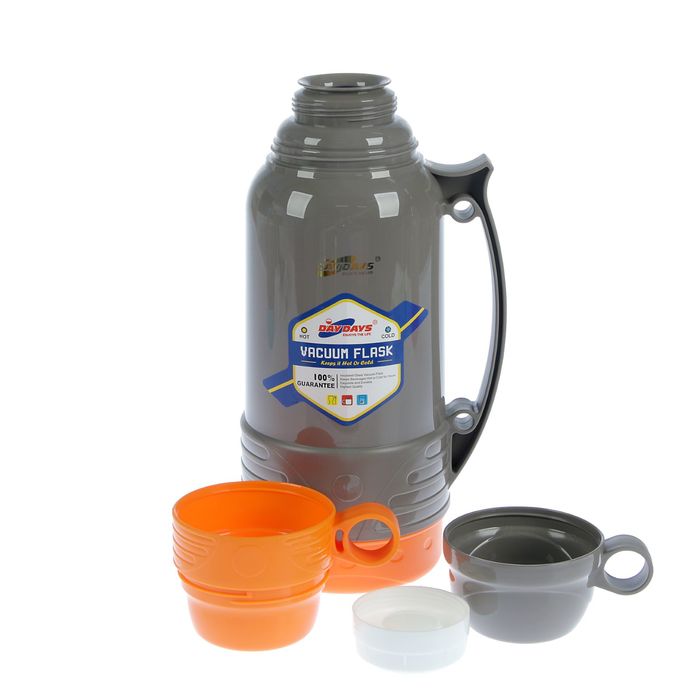 Термос 1800 мл «Фэнтэзи», с ручкой, 2 кружки, микс, 15х30 см