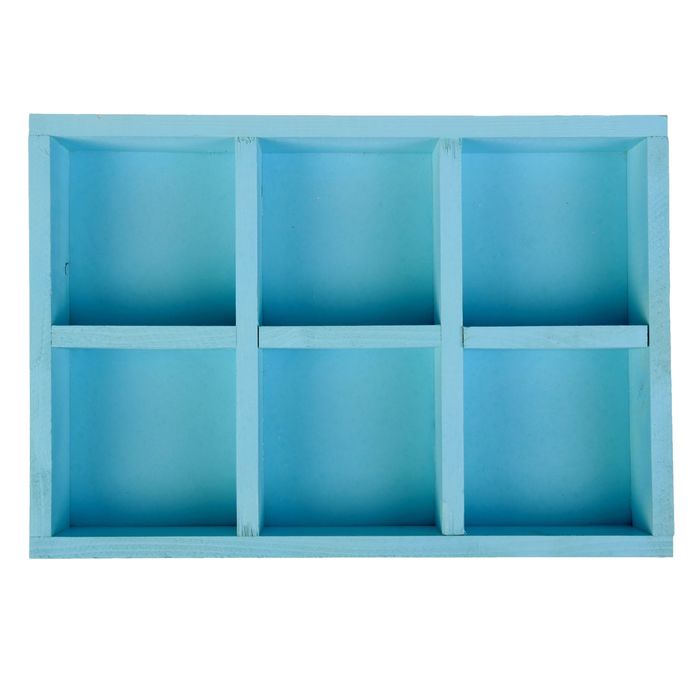 Ящик с отделениями, 28 х 18,5 х 5 см, голубой