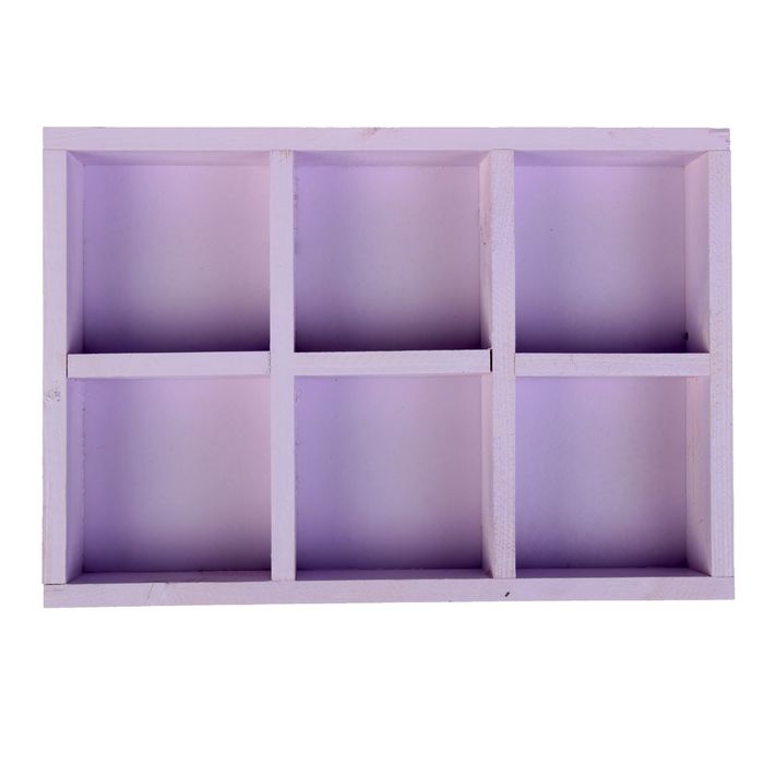 Ящик с отделениями, 28 х 18,5 х 5 см, фиолетовый
