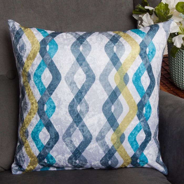 Наволочка декоративная "Этель" Ясмин цв.голубой 42*42 см