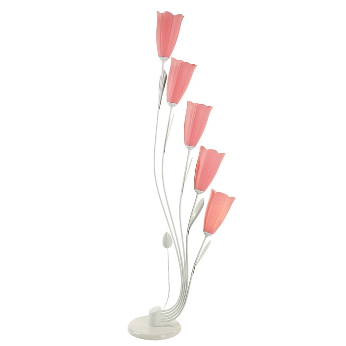 Светильник напольный 953/5 "Нарцисс" E27 5х15Вт розовый 27х27х150 см