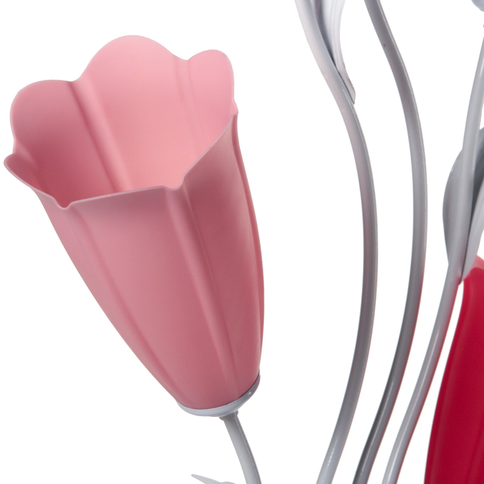 Светильник напольный 956/6 "Нарцисс" E27 6х15Вт красн./бел./роз.27х27х150 см