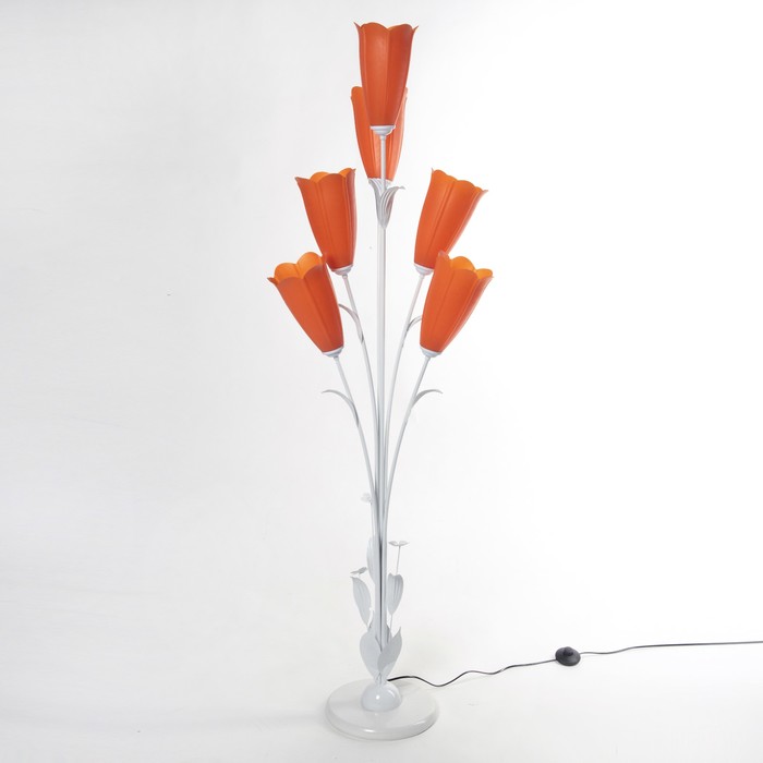 Светильник напольный 956/6 "Нарцисс" E27 6х15Вт оранжевый 27х27х150 см