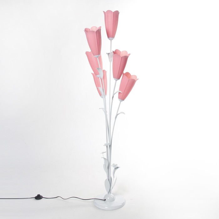 Светильник напольный 956/6 "Нарцисс" E27 6х15Вт розовый 27х27х150 см