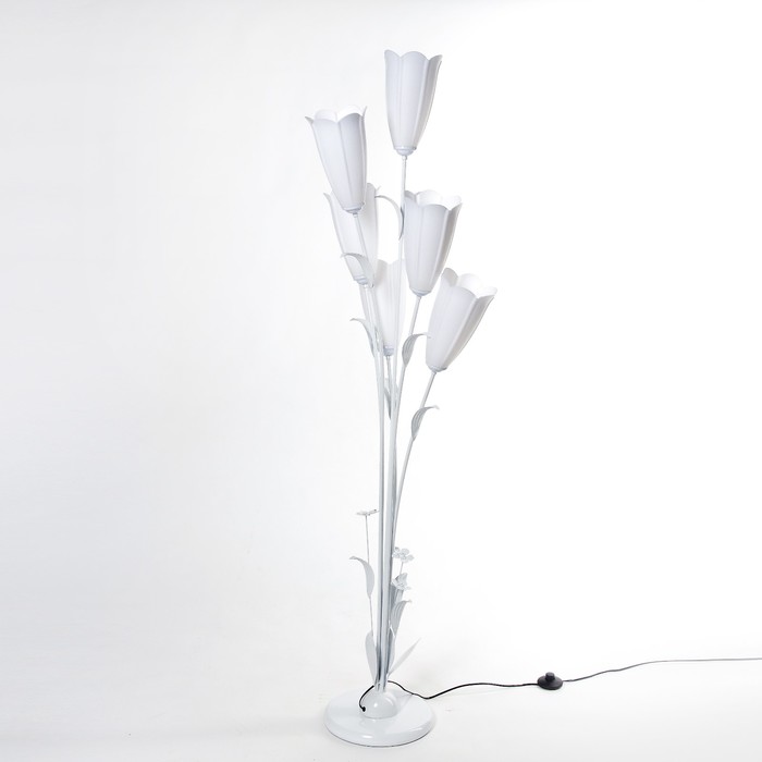 Светильник напольный 956/6 "Нарцисс" E27 6х15Вт белый 27х27х150 см