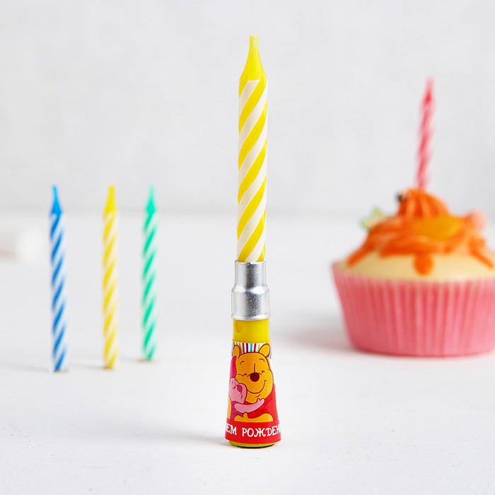 Свеча в торт музыкальная Дисней, Медвежонок Винни и его друзья