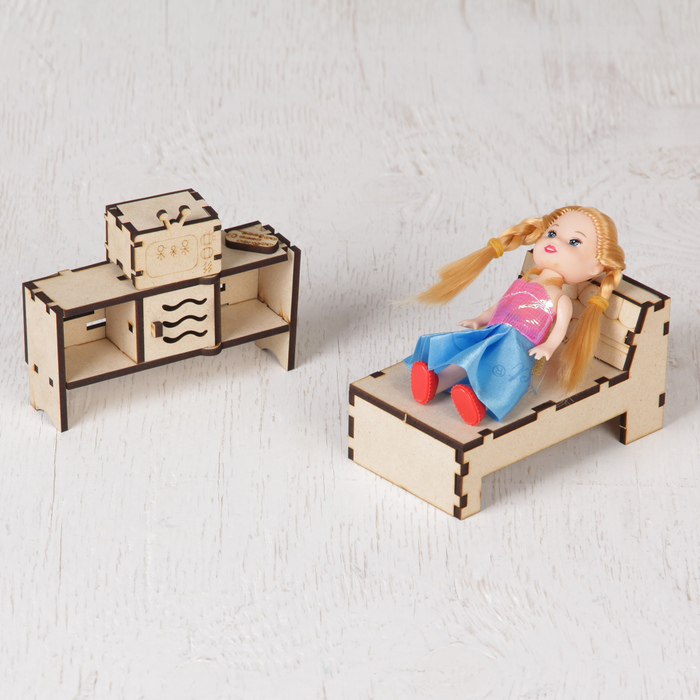 Кукольная мебель "Кровать"