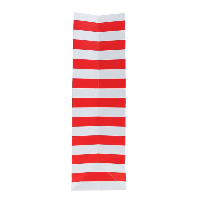 Пакет "Красные полоски", люкс, 18 х 8,5 х 24 см