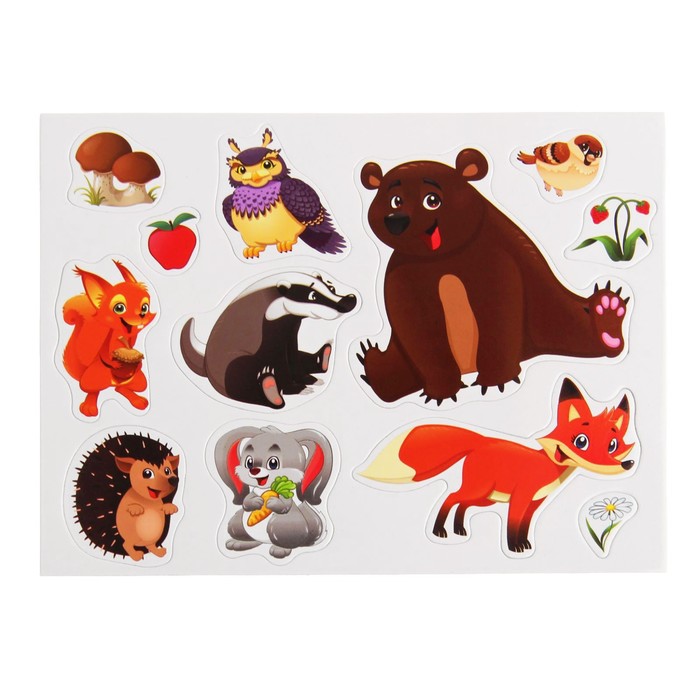 Набор развивающих магнитов "Лесные животные"