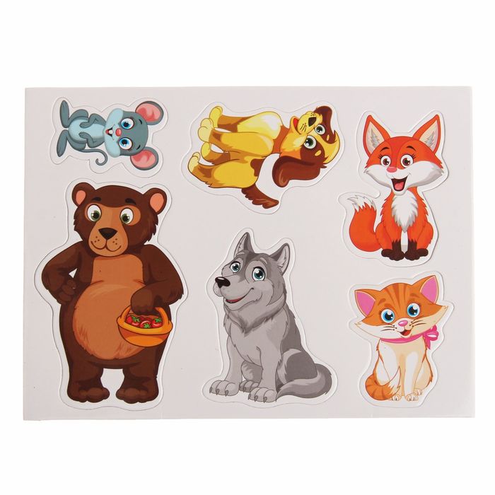Набор развивающих магнитов "Зверята"