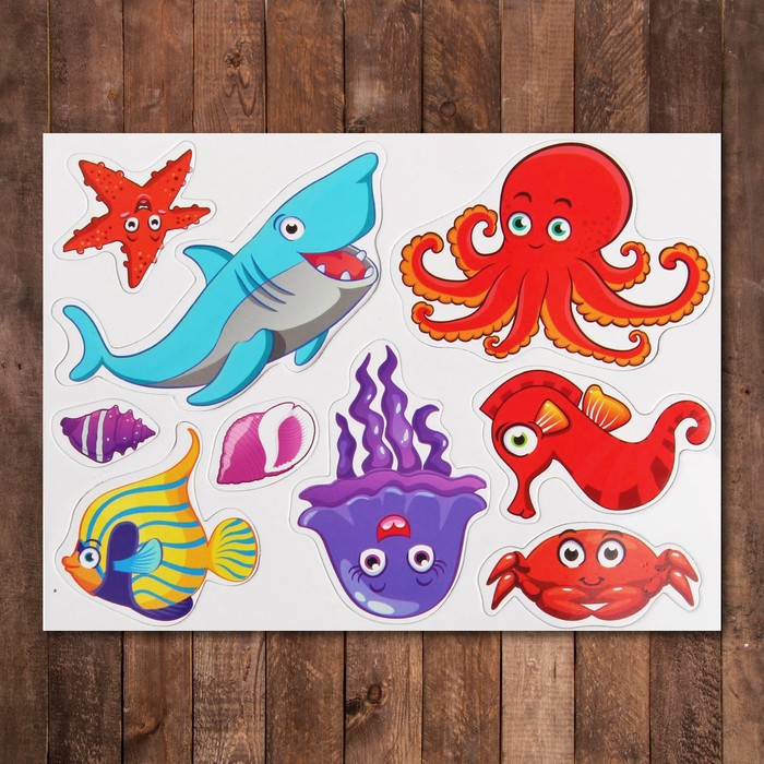 Набор развивающих магнитов "Морские жители"