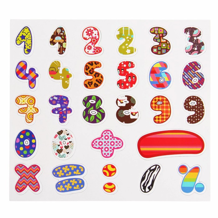 Набор развивающих магнитов "Цифры и знаки"