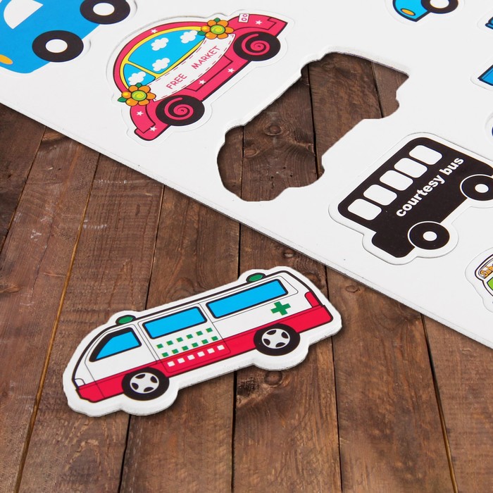 Набор развивающих магнитов "Наземный транспорт"