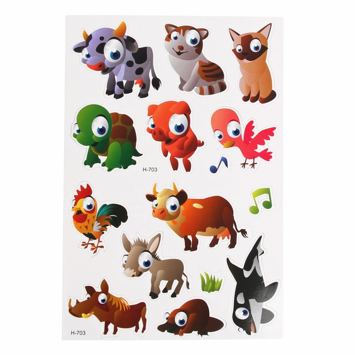 Набор развивающих магнитов "Глазастики-домашние животные"