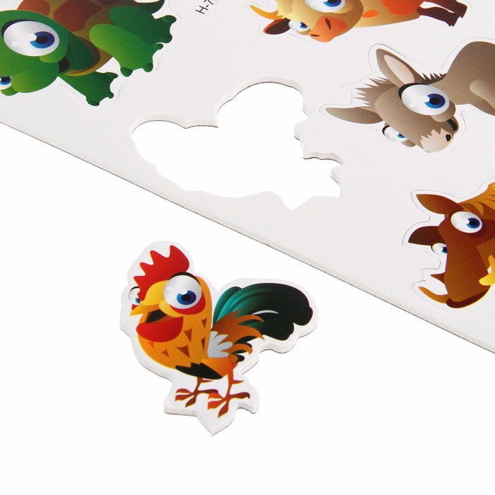 Набор развивающих магнитов "Глазастики-домашние животные"