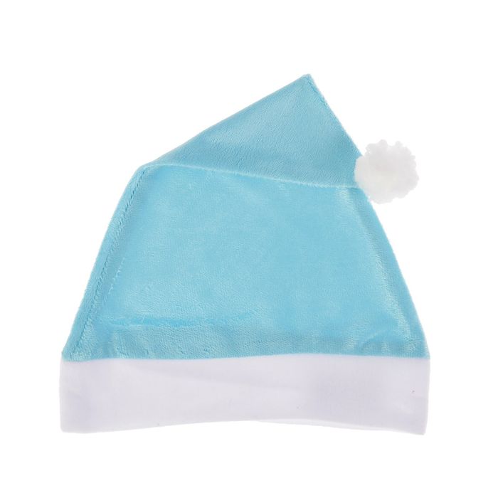 Колпак новогодний "Блеск" голубой 28*38 см