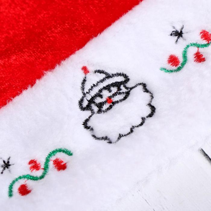 Колпак новогодний "Деды Морозики" красный 28*38 см