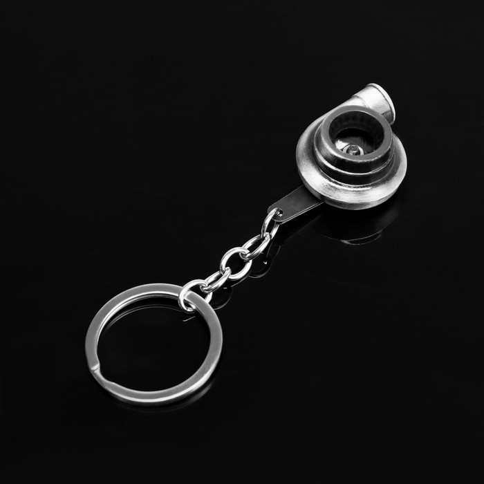 Брелок для ключей Cartage, турбина, металл, хром брелок для ключей cartage зажим два кольца хром