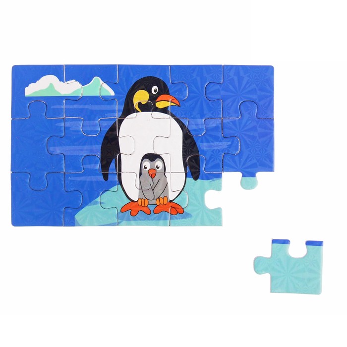 Пазл "Пингвины", 15 элементов