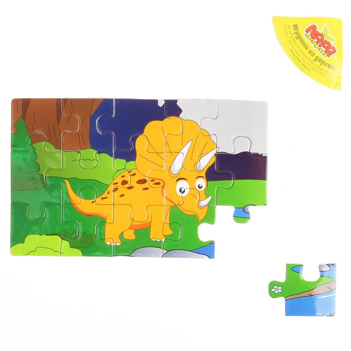 Пазл "Трицератопс", 15 элементов