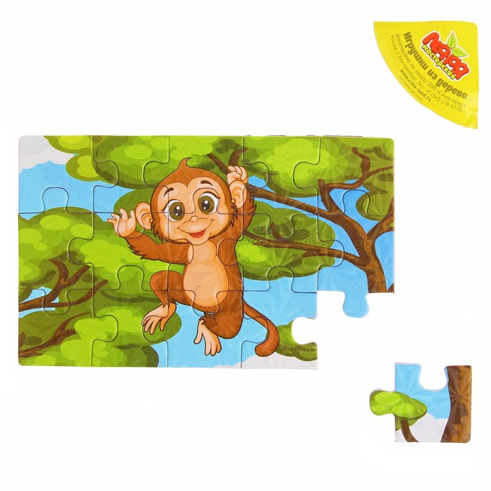 Пазл "Обезьянка на дереве", 15 элементов