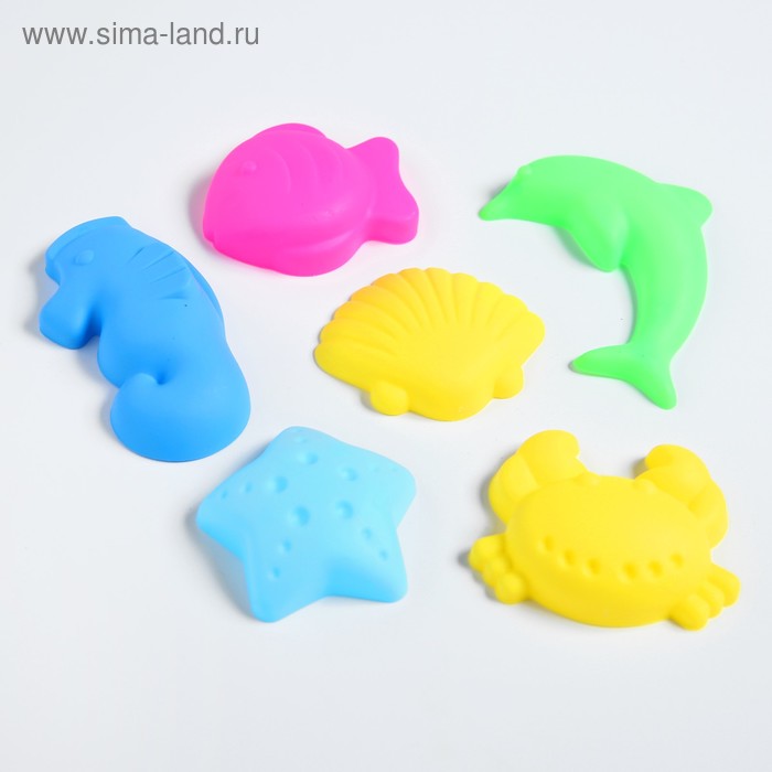 

Формочки для лепки «Морские», 6 шт., 7 × 6 см, МИКС