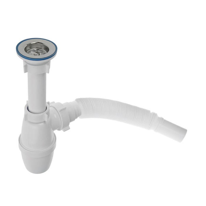 Сифон ORIO A-32016, бутылочный, 1 1/4 х 40, малый корпус, с гибкой трубой 40-32