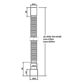 

Гофра труба ORIO АC-10102, 40х40/50, L=1250 мм