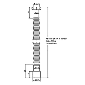 

Гофра труба ORIO АC-1015, 1 1/4"х40/50, L=650 мм