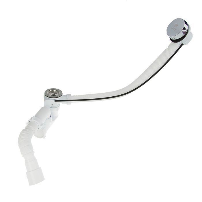 Сифон ORIO A-28089, 1 1/2"х40, регулируемый, с переливом, гофра 40/50, L=220-370 мм