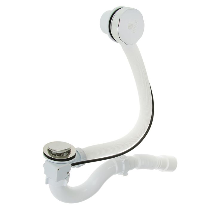 Сифон ORIO A-24089, 1 1/2"х40, с переливом, гофра 40/50, L=220-370 мм